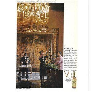VO Seagram Canadian Whisky Advertisement 1960s Vintage Print Ad 9 inch Tall